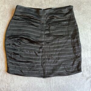 Zara Black Ruched Mini Skirt